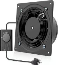 HG Power 6 Inch Exhaust Fan, 308CFM Wall Exhaust Fan for Kitchen, Bathroom, Metal Extractor Fan for Attic, Garage, Window Ventilation, HVAC System