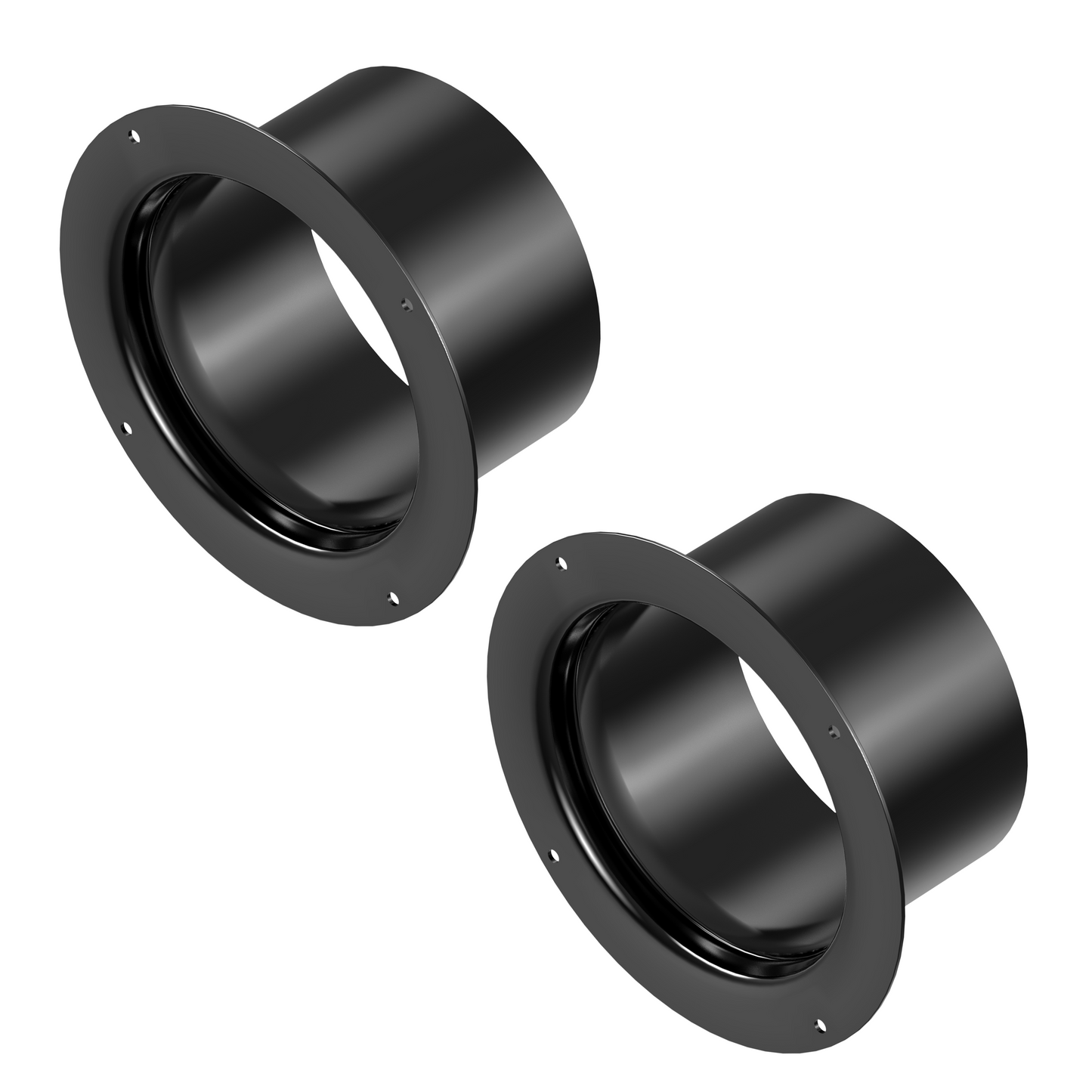 6 Inch Duct Connector, HG Power 150mm Plastic Straight Pipe Flange, Black