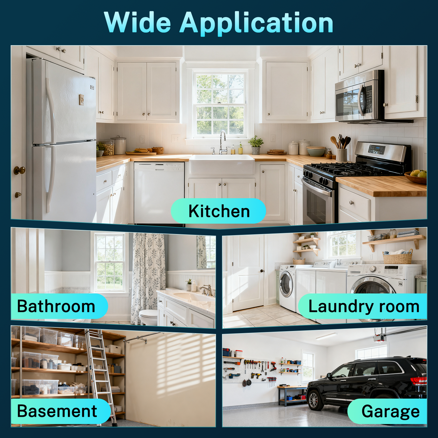 HG Power 6 Inch Hooded Wall Vent with Removable Mesh & Built-in Backdraft Damper – Slanted Top Exhaust Cover for Dryer, Kitchen, Bathroom – Galvanized Steel,Black