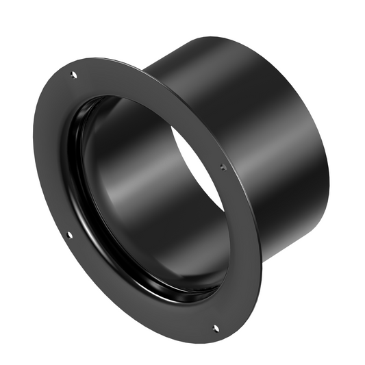 6 Inch Duct Connector, HG Power 150mm Plastic Straight Pipe Flange, Black