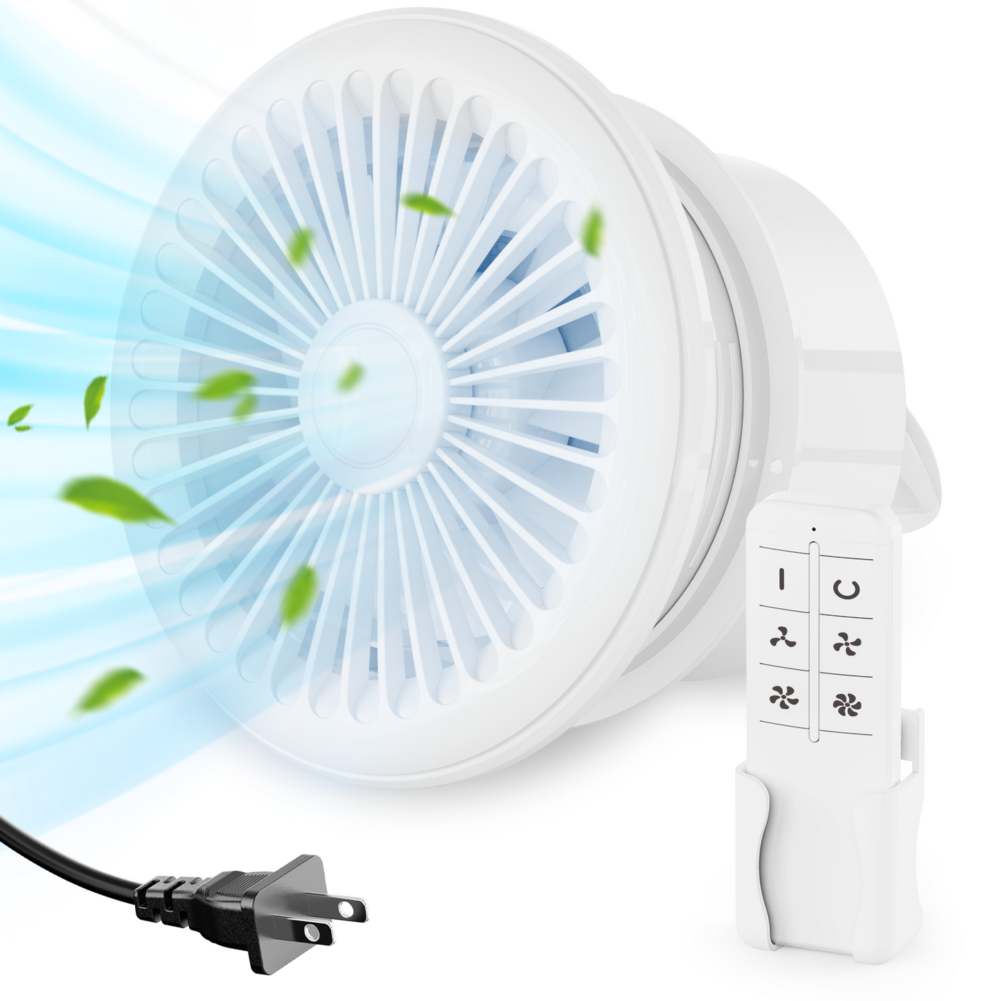 HG Power 6 Inch Bathroom Exhaust Fan One-Way Ventilation Fan with Backdraft Damper & Remote Control, 4-Speed 2100 RPM 182 CFM Low Noise Vent Fan for Kitchen, Toilet, Wall and Ceiling Mount