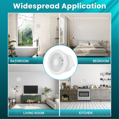 HG Power 6 Inch Bathroom Exhaust Fan One-Way Ventilation Fan with Backdraft Damper & Remote Control, 4-Speed 2100 RPM 182 CFM Low Noise Vent Fan for Kitchen, Toilet, Wall and Ceiling Mount